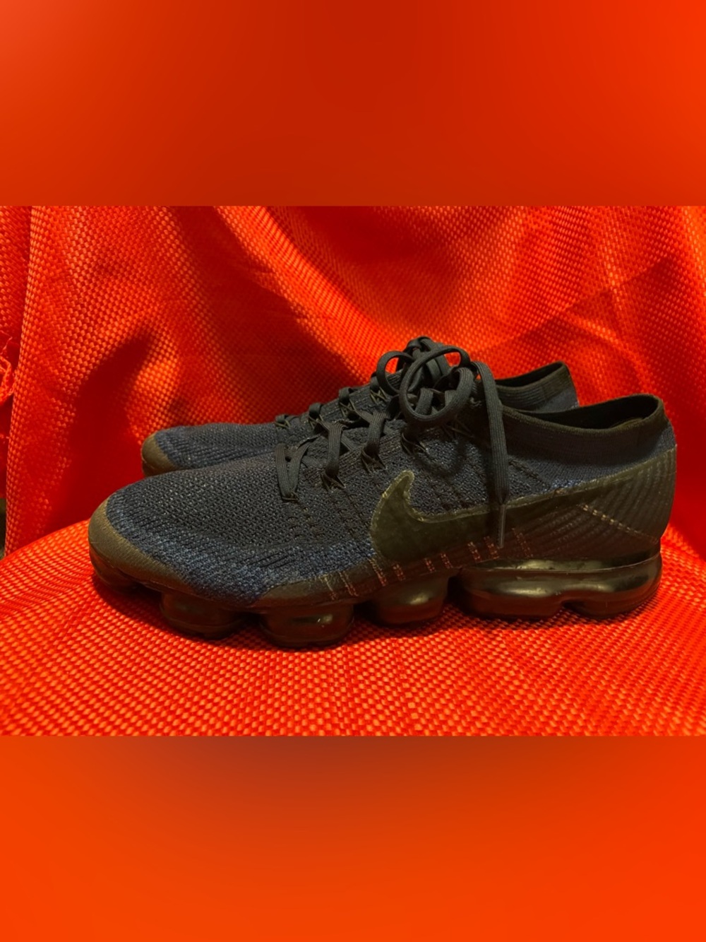 Nike Flyknit VaporMax Sneakers Size12.5 Men’s Midnight Navy
